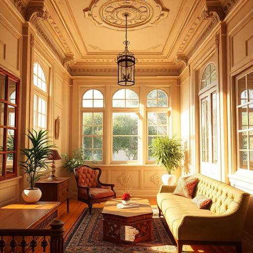 Bright and airy interior of a San Francisco Victorian house